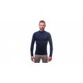 SENSOR MERINO ACTIVE pánské triko dl.rukáv stoják zip deep blue