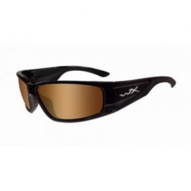 WILEY X ZAK - ACZAK6 Gloss black frame bronze flash lens