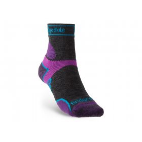 Bridgedale Trail Run LW T2 MS 3/4 Crew Women's charcoal/purple