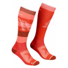 Ortovox FREE RIDE LONG SOCKS W clay orange