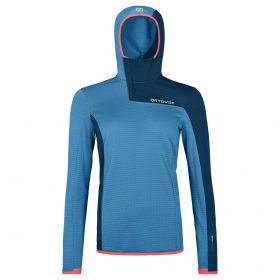 Ortovox FLEECE LIGHT GRID SN HOODY W heritage blue