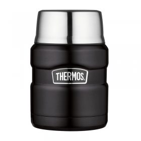 Thermos Style 470 ml se skládací lžící a šálkem matně černá