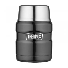 Thermos Style 470 ml se skládací lžící a šálkem metalicky šedá