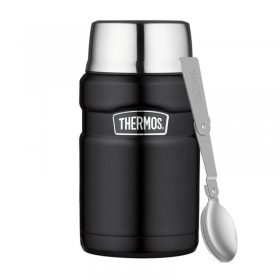 Thermos Style 710 ml se skládací lžící a šálkem matně černá