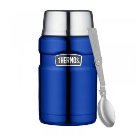 Thermos Style 710 ml se skládací lžící a šálkem modrá