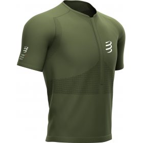 COMPRESSPORT TRAIL HALF-ZIP FITTED SS TOP RF green