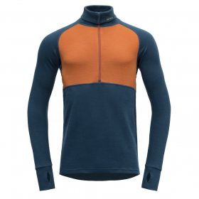 Devold Expedition Merino 235 Z.Neck Man flame/flood