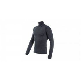 SENSOR MERINO BOLD pánské triko dl.rukáv roll neck anthracite gray