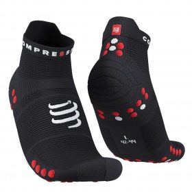 COMPRESSPORT PRO RACING SOCKS V4.0 RUN LOW black/red