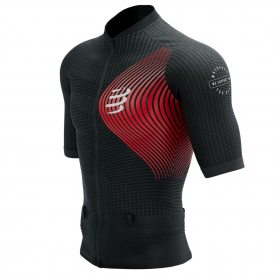 COMPRESSPORT TRAIL POSTURAL SS TOP M black/red