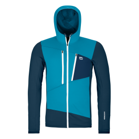 Ortovox Fleece Grid Hoody M mountain blue