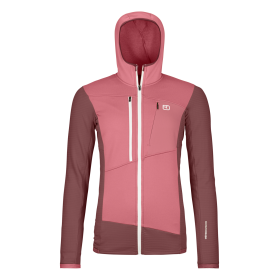 Ortovox Fleece Grid Hoody W mountain rose