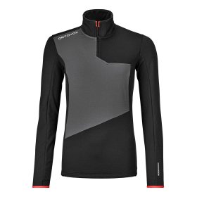 Ortovox Fleece Light Zip Neck W black raven