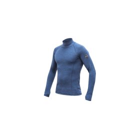 SENSOR MERINO BOLD pánské triko dl.rukáv roll neck cool blue