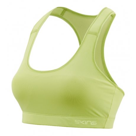 Skins DNAmic Flux Sports Bra Fluro Apple