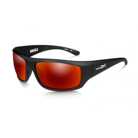 Wiley X Omega polarized crimson mirror smoke grey lens/matte black frame