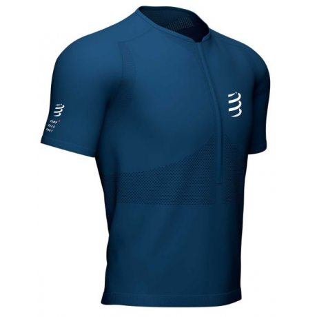 COMPRESSPORT TRAIL HALF-ZIP FITTED SS TOP blue