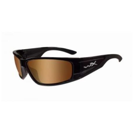 WILEY X ZAK - ACZAK6 Gloss black frame bronze flash lens