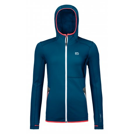 Ortovox FLEECE HOODY W petrol blue