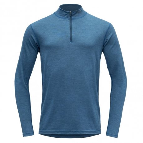 Devold Breeze Man Half Zip Neck blue melange