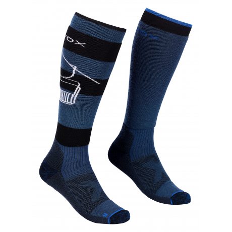 Ortovox FREE RIDE LONG SOCKS M petrol blue