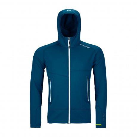 Ortovox FLEECE LIGHT HOODY M petrol blue