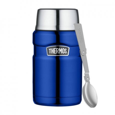 Thermos Style 710 ml se skládací lžící a šálkem modrá