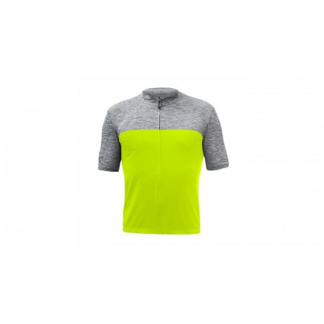 SENSOR CYKLO MOTION pánský dres kr.rukáv celozip neon yellow/šedá