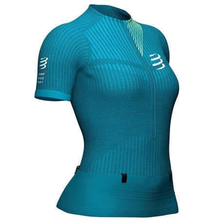 COMPRESSPORT TRAIL POSTURAL SS TOP W enamel/paradise green