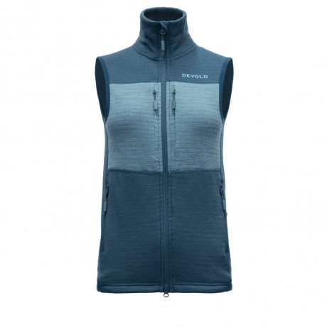 Devold Egga Grid Merino Vest Wmn flood/moon