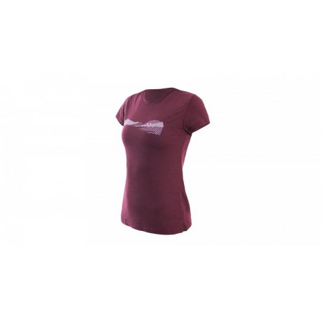 SENSOR MERINO AIR PT HILLS dámské triko kr.rukáv port red