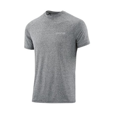 Skins Activewear Bergmar Mens Active Top S/S Round Neck Charcoal/Marle