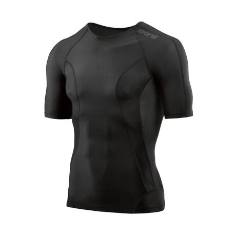 Skins DNAmic Mens Top Short Sleeve Black/Black