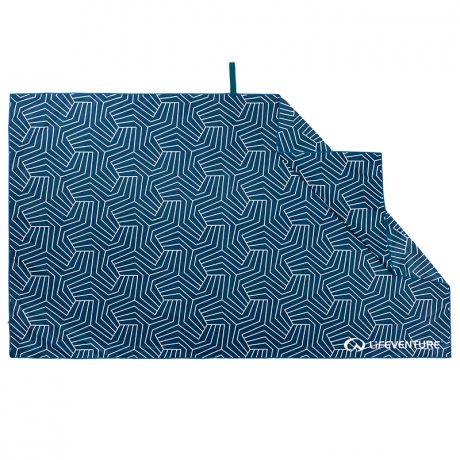 Lifeventure Printed SoftFibre Trek Towel Recycled navy