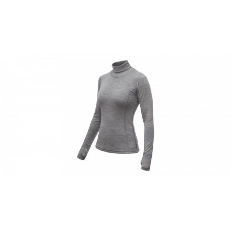 SENSOR MERINO BOLD dámské triko dl.rukáv roll neck cool gray