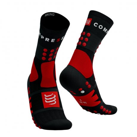 COMPRESSPORT HIKING SOCKS BLACK/RED/WHITE