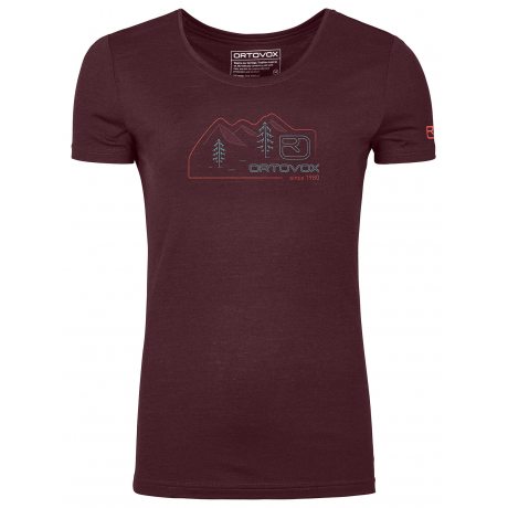 Ortovox 140 Cool Vintage Badge T-shirt W winetasting