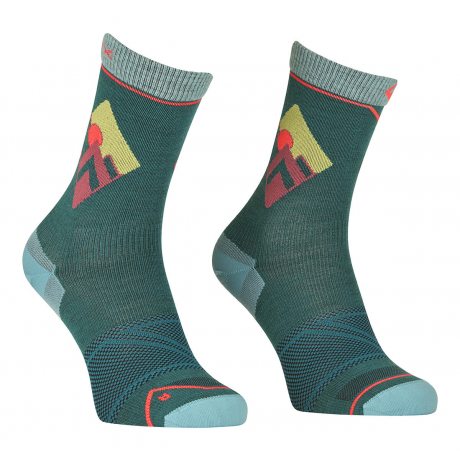 Ortovox Alpine Light Compression Mid Socks W pacific green