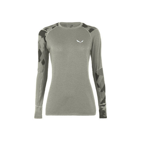 Salewa CRISTALLO WARM AMR W L/S TEE heather grey