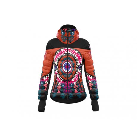 Crazy Idea Jacket Crows Woman mandala