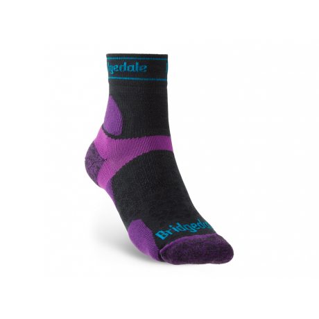 Bridgedale Trail Run UL T2 MS 3/4 Crew Women's charcoal/purple