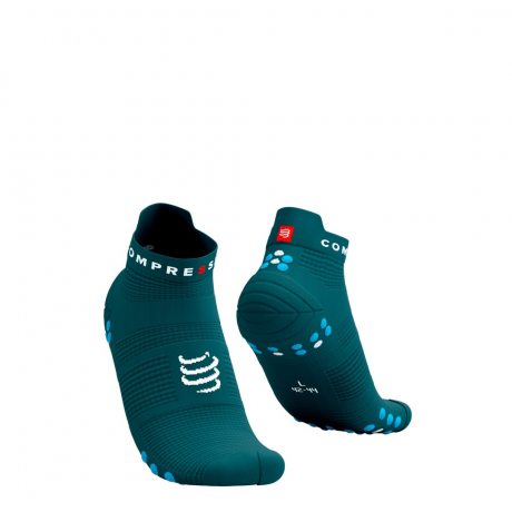 COMPRESSPORT PRO RACING SOCKS V4.0 RUN LOW shaded spruce/hawaiian ocean