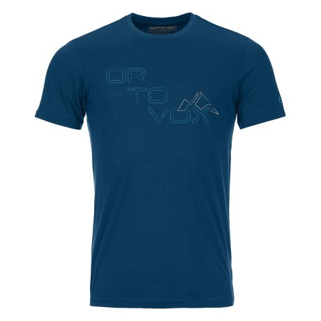 Ortovox 185 Merino Tangram Logo T-shirt M petrol blue