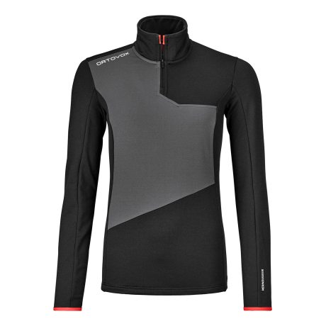 Ortovox Fleece Light Zip Neck W black raven