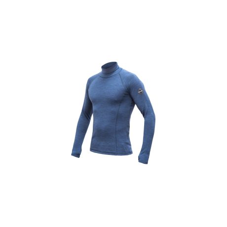 SENSOR MERINO BOLD pánské triko dl.rukáv roll neck cool blue