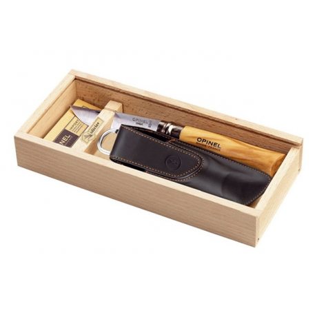 OPINEL VR N°08 Inox Olive, dárkové balení s pouzdrem