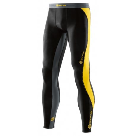 Skins DNAmic Mens Long Tights Black/Citron