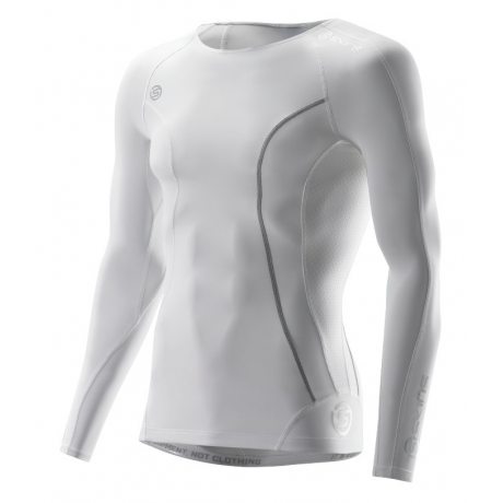 Skins DNAmic Mens Top Long Sleeve White